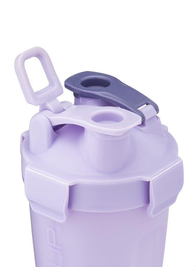 Hydra Cup DualShaker Pro 32 oz Shaker Bottle for Protein Shakes, Shaker Cup w/Handle & Ball Blender Whisks, Dual Mixing Shaker Bottle with Storage, 2 in 1, for Travel To Go, BPA Free (Purple) - Image 2